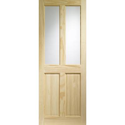 Pine Victorian Clear Glazed Internal Door Wooden Timber Inte...